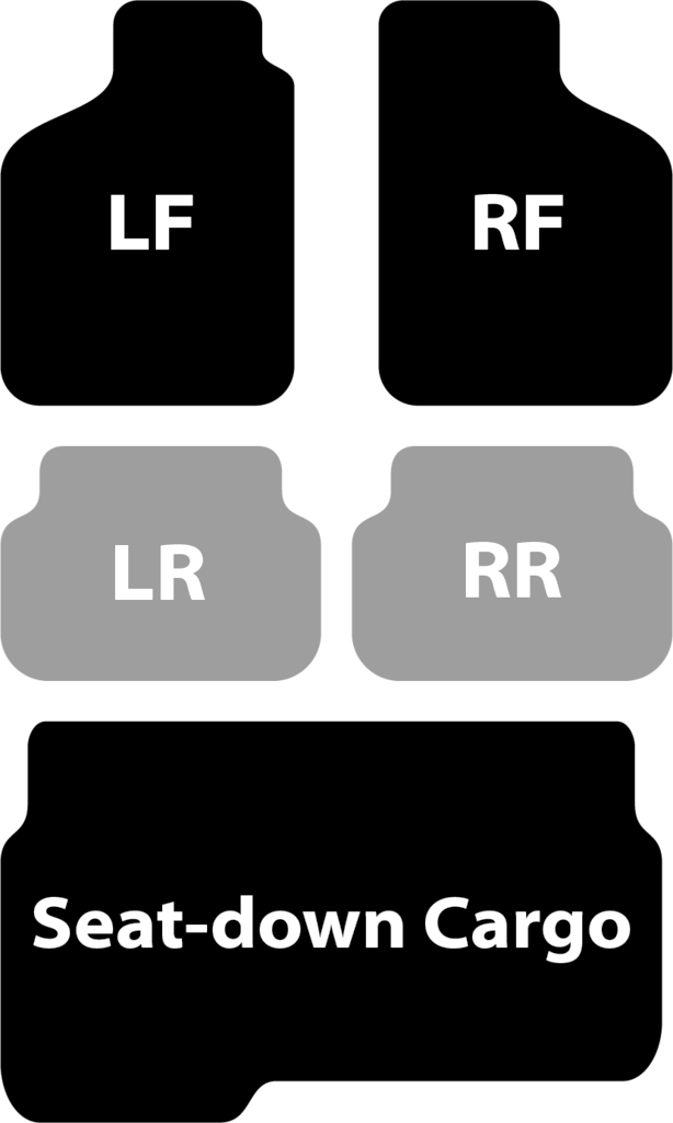 2 Front, 2 Rear & Cargo (Seats Down) Mats