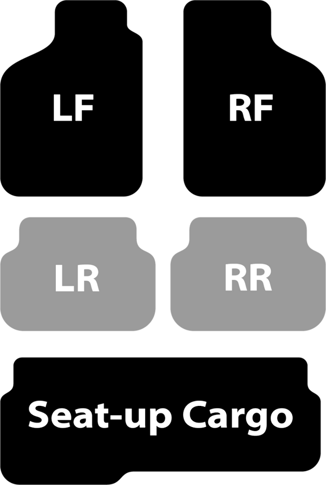 2 Front, 2 Rear & Cargo (Seats Up) / Trunk Mats
