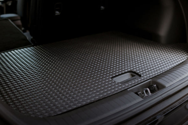 X-Mat Cargo mat shown with cargo hhandle cut out. Highlight