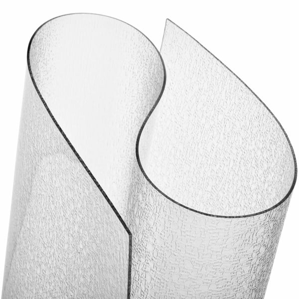 Clear plastic tube with textured surface on a white background. Riverstone