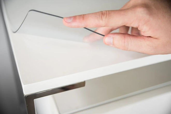 Clear vinyl store desk protector